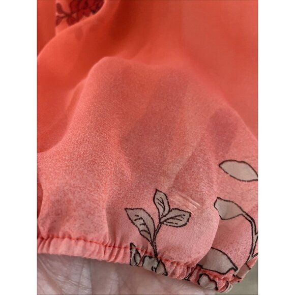 Roz & Ali Sheer Tunic Top with Tank Size Large Colorful Floral Boho Fairycore - Picture 5 of 12